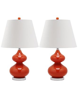 Safavieh Eva 24In Double Gourd Glass Lamp