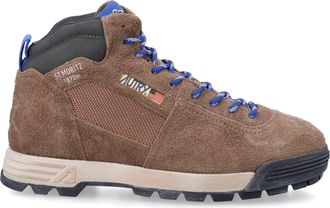 Autry Malga Mid Suede Mesh Mid-Top Sneakers