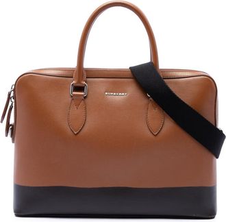 Burberry Pre-owned Burberry Bicolor Leather Barrow Business Bag Ladies JXYIFO3GCCM9QUM8