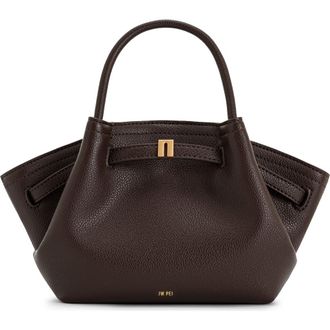 JW PEI Mini Hana Faux Leather Tote in Dark Brown at Nordstrom