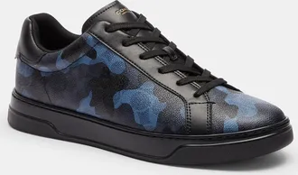 Coach High Line Sneaker In Signature Canvas With Camo Print