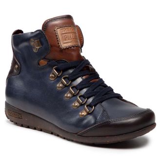 Pikolinos Lisboa W67-7667C9 Leather Womens Ankle Boots - Blue - Size:UK 7-7.5