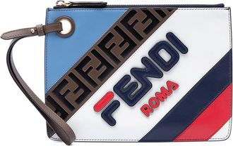 Fendi Pre-owned Fendi Fila Mania Multicolor Zucca Embossed Leather Clutch Unisex GXZCCA2U5KPO3RTH