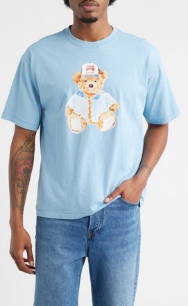 Market Watercolor Teddy Bear Graphic T-Shirt in Blue at Nordstrom, Size Xx-Large