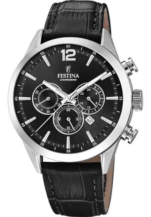 Festina F20542-5 Mens Timeless Chronograph Watch - Silver - One Size