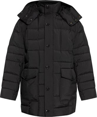 Kenzo slouch-hood padded jacket - men - Polyester/Nylon/Down/Feather - L - Black