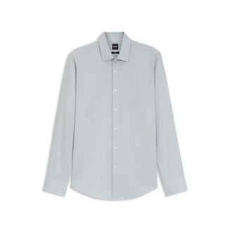 BOSS Easy-iron regular-fit shirt in stretch-cotton dobby