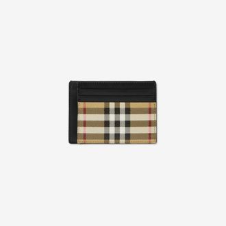 Burberry Check Money Clip Card Case