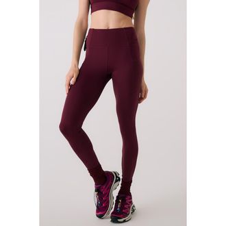 Lole Action 7/8 Length Ankle Leggings in Dark Cherry at Nordstrom Rack, Size X-Small