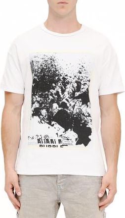 Purple Textured Inside Out Cotton Graphic T-Shirt in Black/White at Nordstrom Rack, Size X-Large