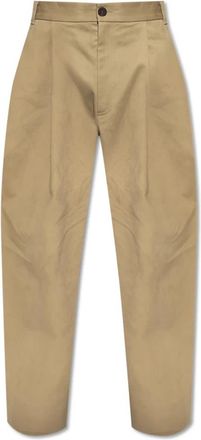 STUDIO NICHOLSON Broek Zwart - Heren - Wijde Broeken - Beige - XL - Katoen - Broeken