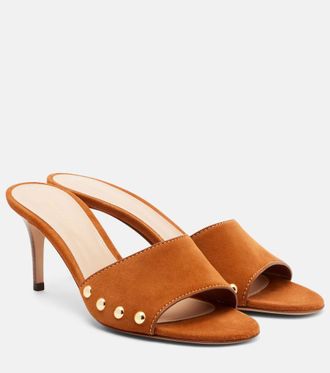 Gianvito Rossi Sandalias de ante adornadas
