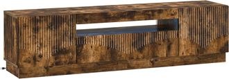 vidaXL Mueble De Tv Led Roble Ahumado Madera De Ingenier&iacute;a Vidaxl