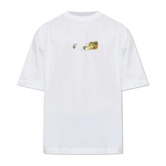 Off-white Logo Print T-Shirt - male - Off White - T-Shirts - White - XS - Tops