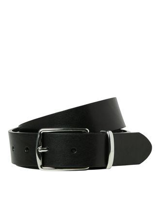 Jack & Jones Lederg&uuml;rtel JACK & JONES JACPRAGUE LEATHER BELT NOOS, Herren, Gr. 100, schwarz, Leder, unifarben, G&uuml;rtel Lederg&uuml;rtel