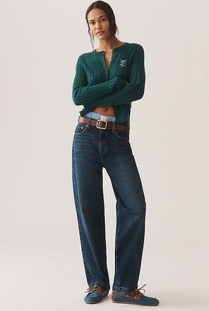 Fidelity Denim Daisy High-Rise Wide-Leg Jeans