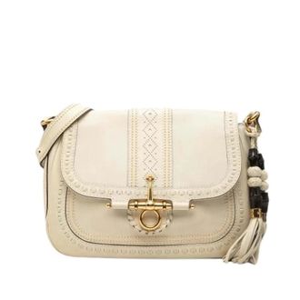 Gucci Pre-owned Cross Body Bags, female, White, Size: ONE SIZE Pre-owned Leather Cross Body Bag