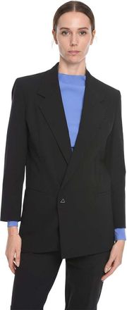 Bottega Veneta Black Solid Notched Lapel Blazer
