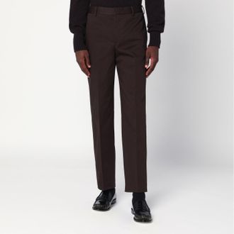 Pantaloni Torino Brown cotton trousers