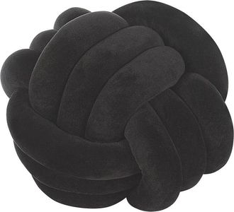 Beliani Coj&iacute;n Decorativo Almohada Nudo Negro 30 X 30 Cm Accesorios Decorativos Malni