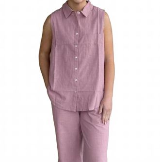 Dylan Kelly Button Top In Soft Pink