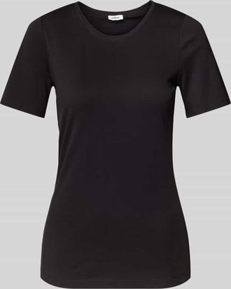 s.Oliver Red Label Slim Fit T-Shirt aus reiner Baumwolle in Interlockjersey-Qualit&auml;t in Black, Gr&ouml;&szlig;e 36