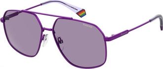 Polaroid Womens PLD-6173-S-B3V PLD 6173 58 S B3V Sunglasses - Purple - One Size