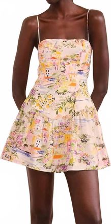 Saylor Womens Gabriele Painterly Mini Dress In Vacation Print