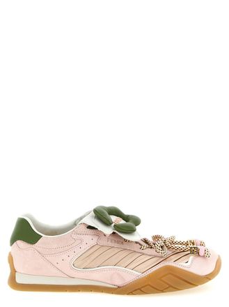 Fendi Pink Lace Up Sneakers
