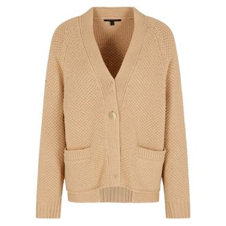 A|X Armani Exchange Cardigans, female, Beige, S, V-neck Cardigan