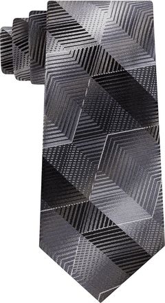 Van Heusen Mens Marine Classic Zig-Zag Stripe Tie Black Size Regular