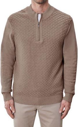 Robert Barakett Gellar Half Zip Sweater in Pottery at Nordstrom Rack, Size Xx-Large