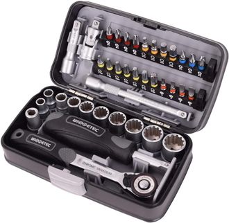 OEM Juego De 38 Mini Llaves De Carraca De Grado Industrial Con Manguito, Juego De Herramientas De Ferreter&iacute;a Con Cabezal Combinado