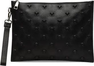 Versace Pre-owned Versace Embossed Leather Medusa Wristlet Clutch Mens CO8Q9RLDJMSVDK5P