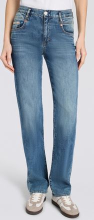 Herrlicher Straight-Jeans HERRLICHER Breezy Straight Denim Light, Damen, Gr. 26, L&auml;nge 32, ocean fade, Denim/Jeans, Obermaterial: 98% Baumwolle, 2% Elasthan, str