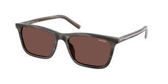 Prada PR D19S 24P90W Mens Sunglasses Brown Size 55