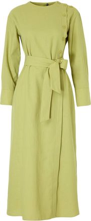 Trendyol Modest Dames Groen Effen Maxi Lang Casual A-lijn Modest Jurken