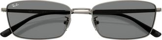 Ray-Ban Rb 8069D Zonnebril - Heren - Zonnebrillen - Grijs - 55 MM - Accessoires