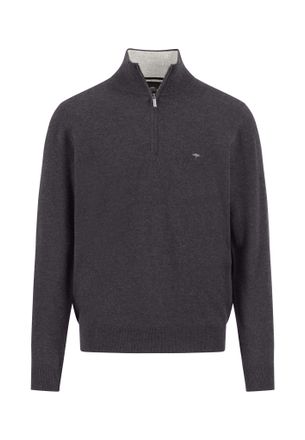 Fynch-Hatton Troyer FYNCH-HATTON, Herren, Gr. 4XL, charcoal, Strick, Obermaterial: 90% Wolle, 10% Kaschmir, unifarben, regular fit taillenbedeckt, ohne Ausschnitt,