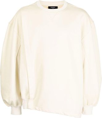 Songzio asymmetric crewneck sweatshirt - men - Cotton - 46 - Yellow