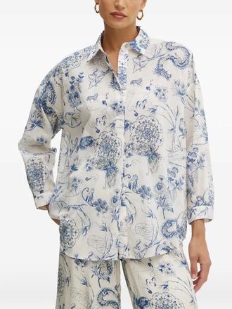 Fracomina Camicia a fiori - Bianco