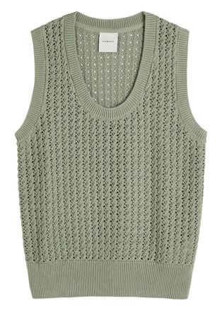 Varley Ferns Open Knit Tank - Sage - XL (UK16 / XL)