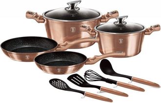 Berlinger Haus Juego De Ollas De Granito Oro Rosa Berlinger Haus Bh-6142