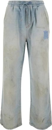Amiri Mens Light Blue Cotton Jeans - Light Grey - Size Large