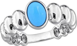 Rina Limor Silver 1.00 Ct. Tw. Created Turquoise Puffy Band Ring