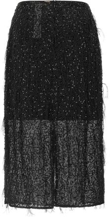Twin-Set Sequin-Embroidered Skirt - Black