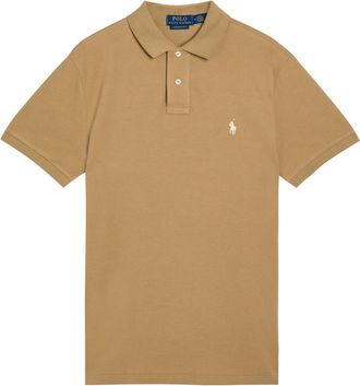 Polo Ralph Lauren Logo Cotton Polo Shirt - Tan - XL