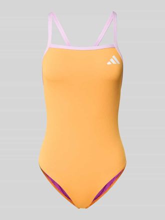 adidas Sportbadeanzug mit Logo-Print in Orange, Gr&ouml;&szlig;e 38