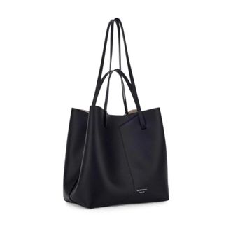 Emporio Armani Tassen, Dames, Zwart, ONE Size, Leer, 1981 Pebbled Leather Tote