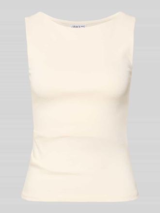Jake*s Casual Top mit breiten Tr&auml;gern und Rundhalsausschnitt in Beige, Gr&ouml;&szlig;e XXL